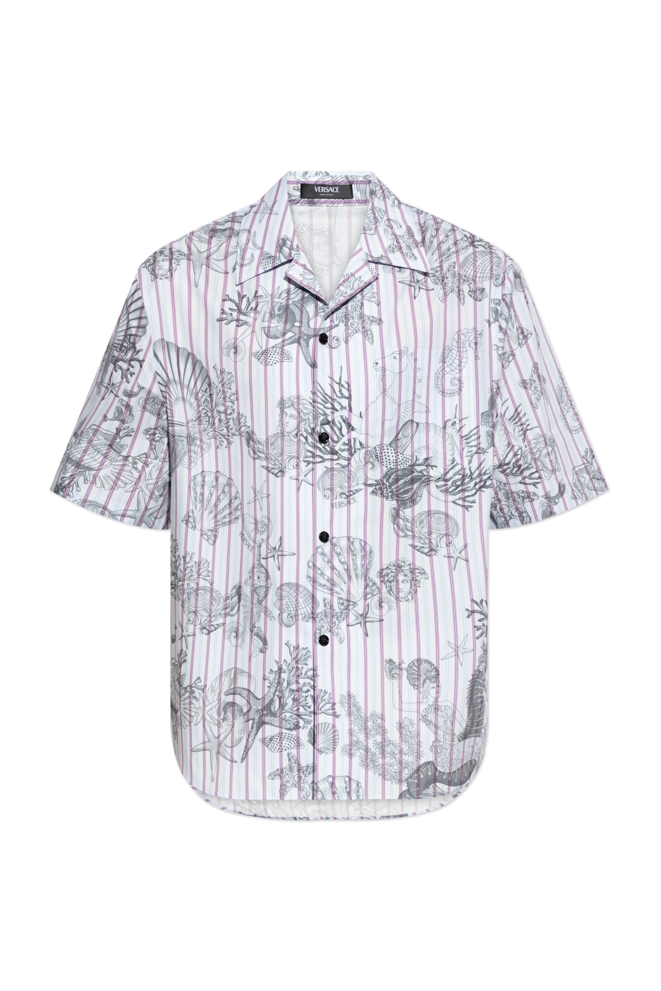Light blue Shirt with print Versace - Vitkac GB